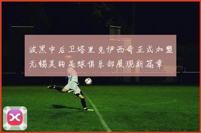 波黑中后卫塔里克伊西奇正式加盟无锡吴钩足球俱乐部展现新篇章